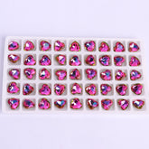 Heliotrope Heart Shape High Quality Glass Pointed Back Fancy Rhinestones WholesaleRhinestone